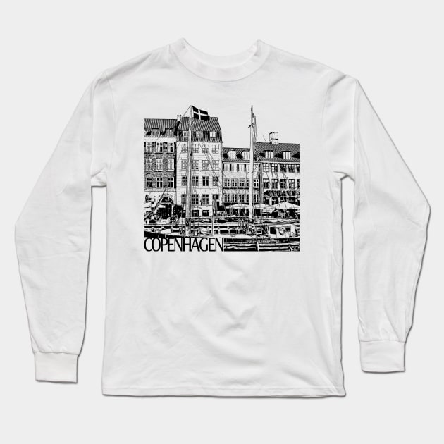 Copenhagen Long Sleeve T-Shirt by TravelTs